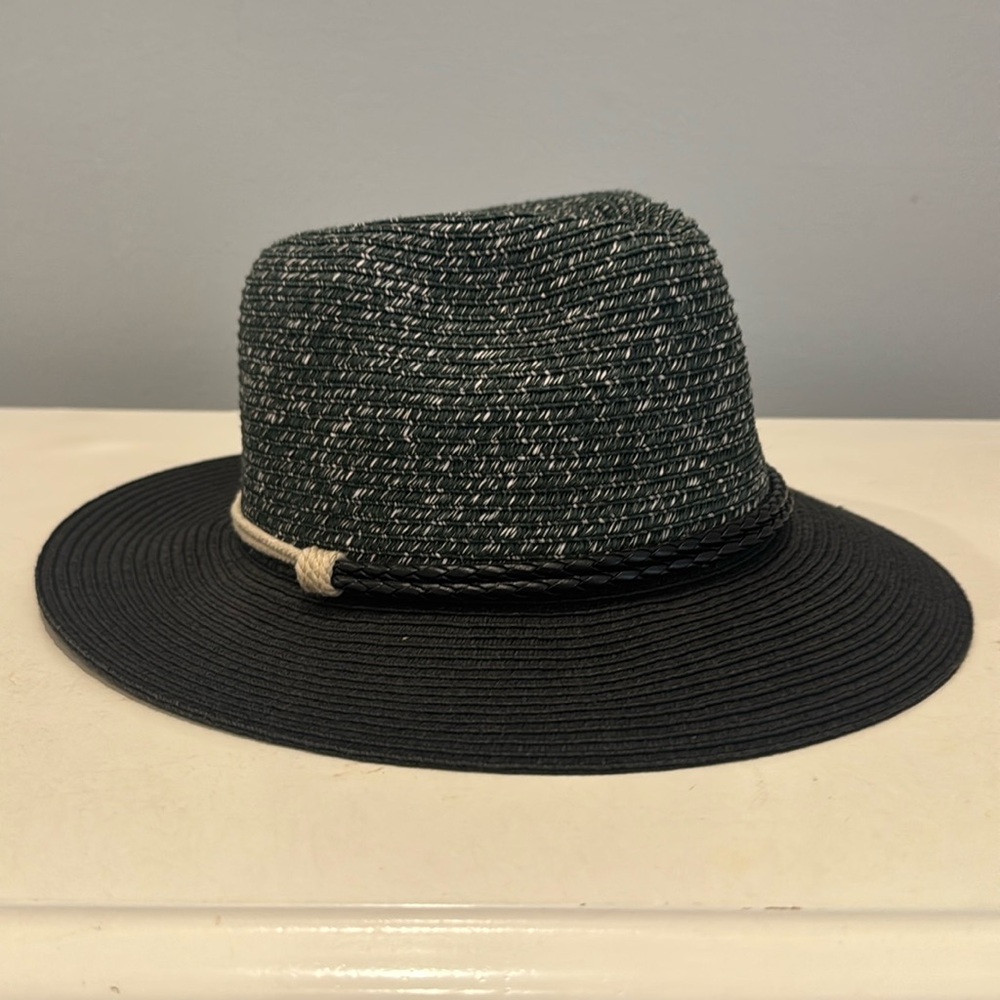Two Tone Straw Fedora